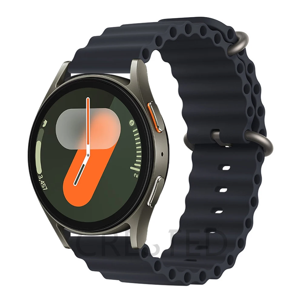 Ремешок 20 мм 22 для Samsung Galaxy Watch 7/6/5/4/5 Pro/6 classic 44 40 силиконовый спортивный браслет correa