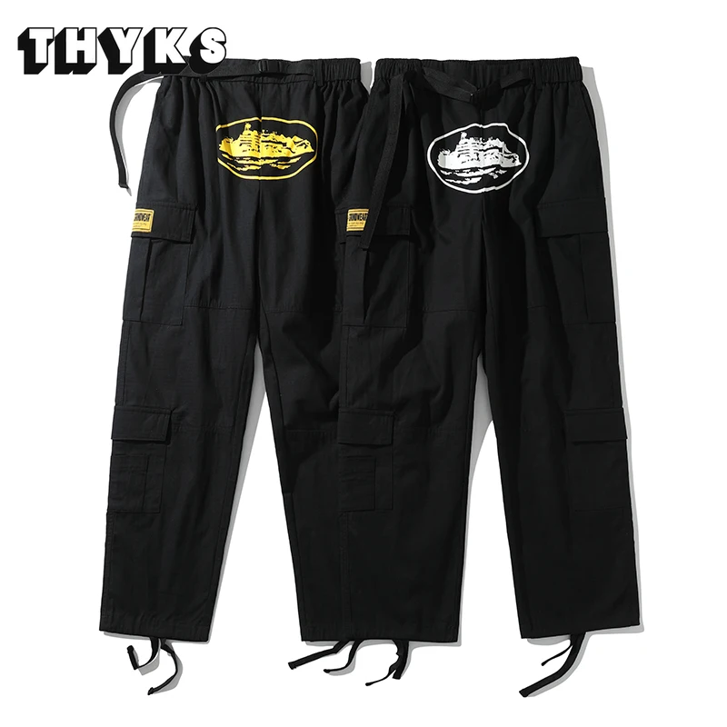 

Men's Overalls Cruise Hip Hop Pants Printed Multi Pocket Straight Overalls Retro Loose Street Trousers Fashion Straight Trousers
