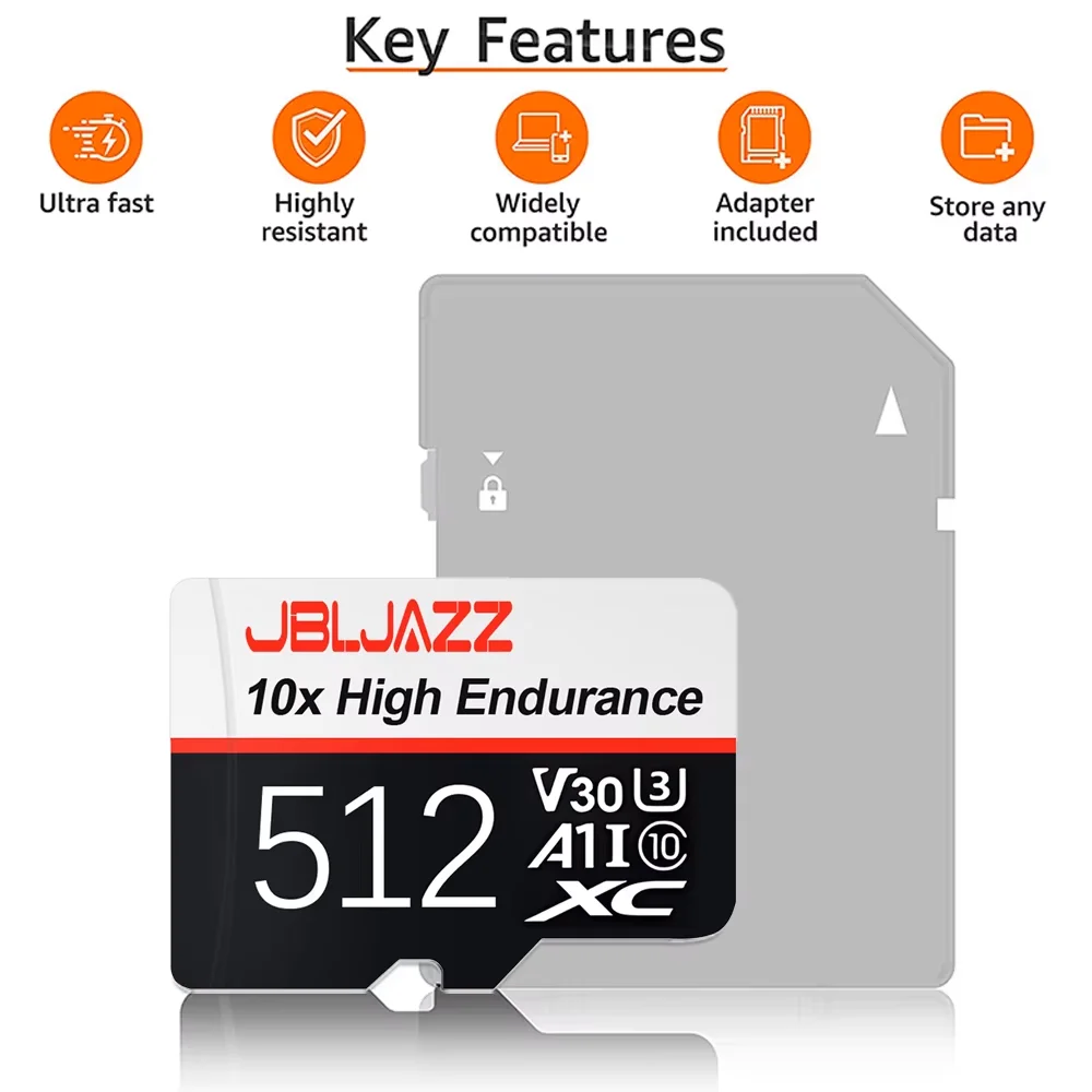 Фото Карта памяти Micro SD 64 ГБ 128 ГБ 256 ГБ 512 ГБ, карта microSD Extreme TF Class10 U3 V30 4K UHD A2 для Switch Cam №4