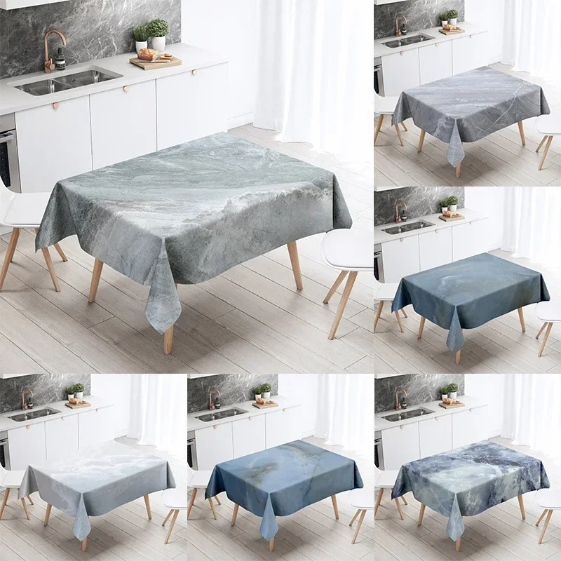 Скатерть с мраморным узором домашний декор устойчивое к пятнам