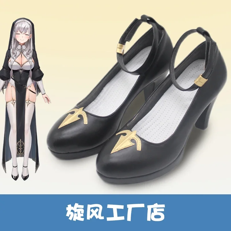 FC6VTuber Широгане Ноэль Обувь для косплея Danchou Ролевая игра Сексуальная монахиня