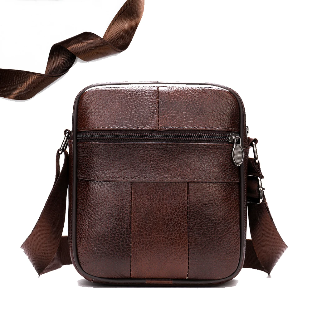 WESTAL Men's Shoulder Bag for Men Phone Small Crossbody Bags Genuine Leather Thin Designer Male Flap 7350 |