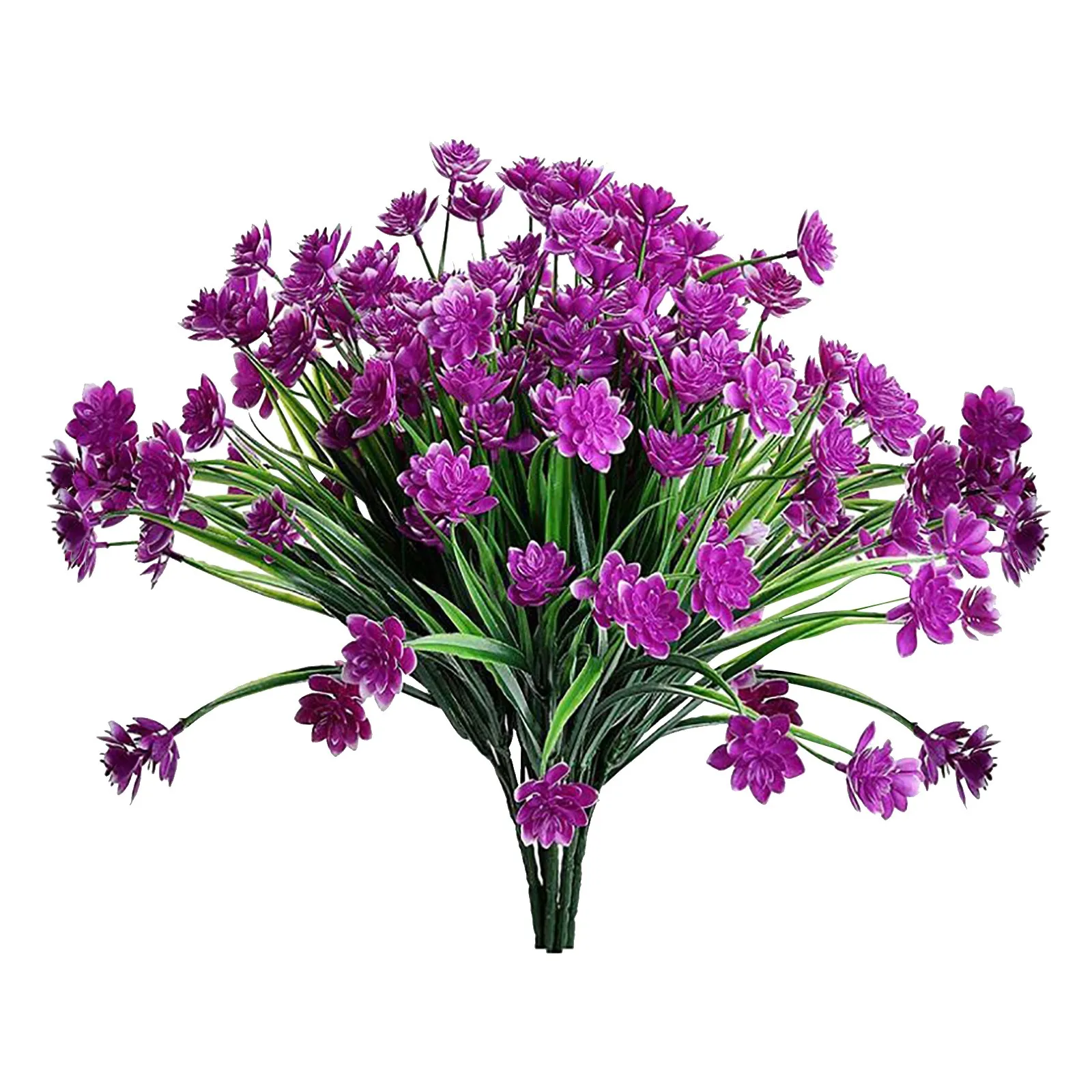 

Искусственные растения Пластиковые-Зеленые искусственные цветы 6 шт. уличный домашний декор