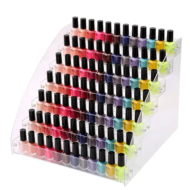 

Layer Nail Polish Display Rack Transparent Cosmetic Varnish Display Rack Essential Oil Bottle Storage Box Storage
