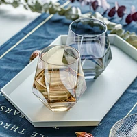2022 fashioned irregular whiskey glass vintage brandy cocktail beer tumbler glass cup bar drinkware glass coffe wine mug rum cup