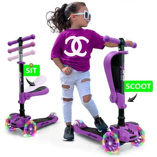 

Kids Scooter - Child & Toddler Toy Scooter with -in LED Wheel Lights Inline skates Heelys