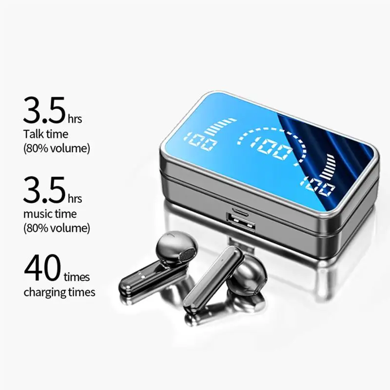 

TWS Fone Bluetooth 5.1 Wireless Headphones For Xiaomi 2000mAh Charging Box HIFI Stereo Sound Waterproof Sports Earphones