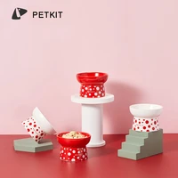 petkit dog ceramic bowl pet feeder non slip ceramic bowl cute anti overturning for cats small dogs drinking eating pet tableware