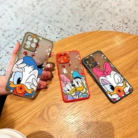 disney cartoon donald duck for oppo reno7 6 z 5 find x2 pro plus a94 a74 a72 a53 a54 a93 a9 2020 frosted translucent phone case