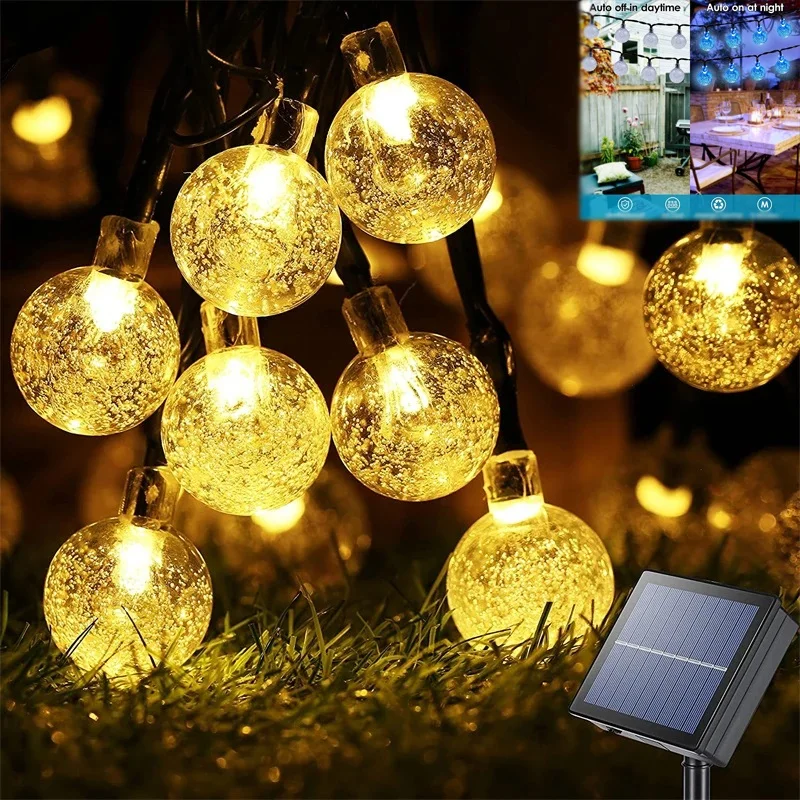 

Solar String Lights Fairy Light 8 Modes Solars LED String Lights Fairy Light Garlands Party Outdoor Garden Wedding Decoration