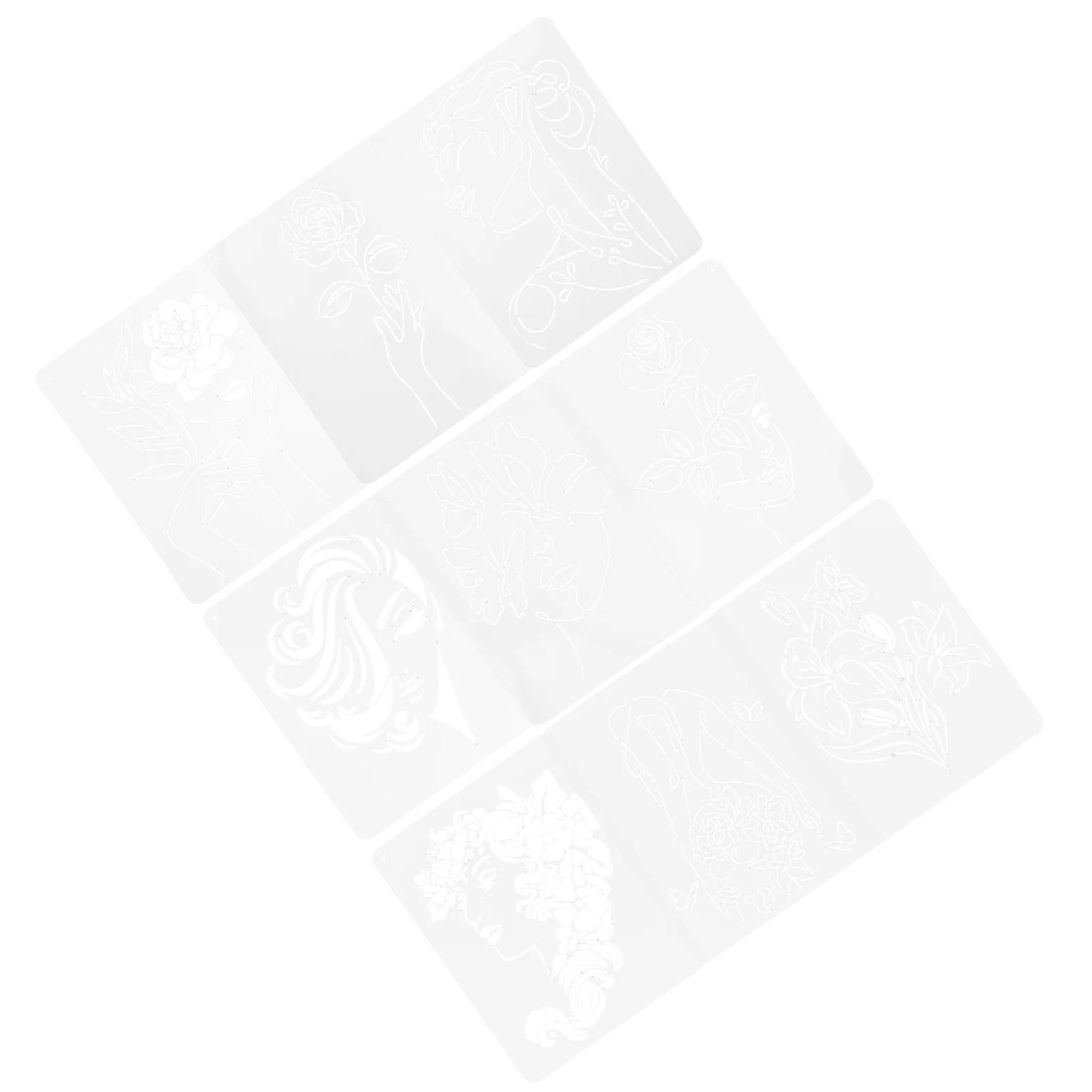 

9 листов, декоративный цветочный шаблон