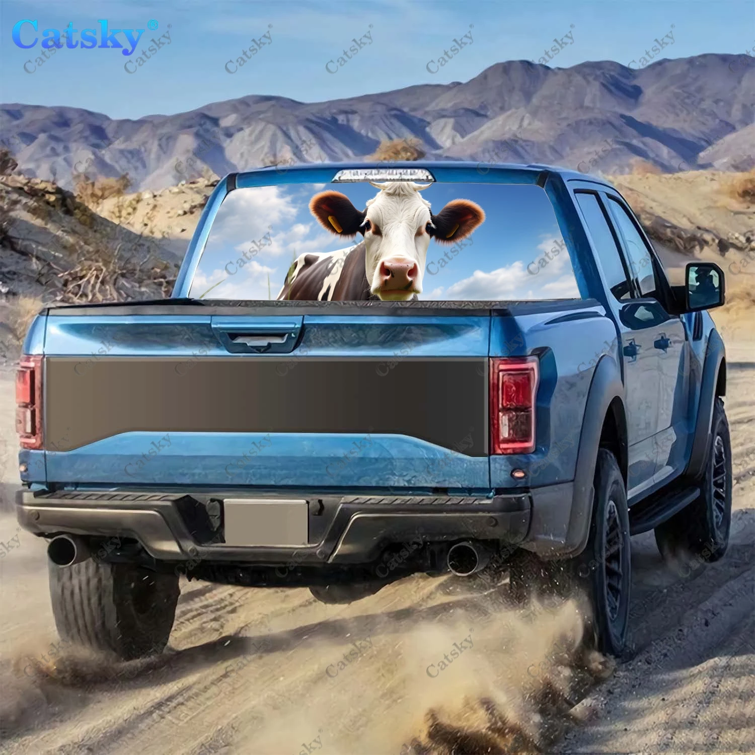 Забавная корова Holstein наклейка на заднее стекло подходит для пикапа грузовика