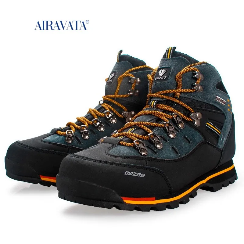 AIRAVATA Hiking Shoes Men Winter Mountain Climbing Trekking Boots Top Quality Outdoor Fashion Casual Snow Boots