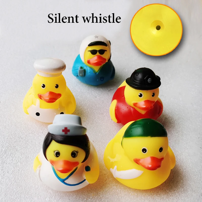 2022 New Kids Bath Toy Rubber Duck Indoor Bathroom Tub & Outdoor Beach Pool Water Park Toy Kawaii Color Duck Baby Fun Toy Gift