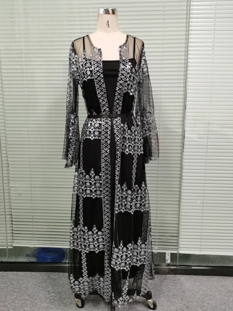 Sexy Evening Party Night Long Dress Women Black Big Swing Banquet Wedding Dance Prom Empire Bronzing Elegant Vestidos