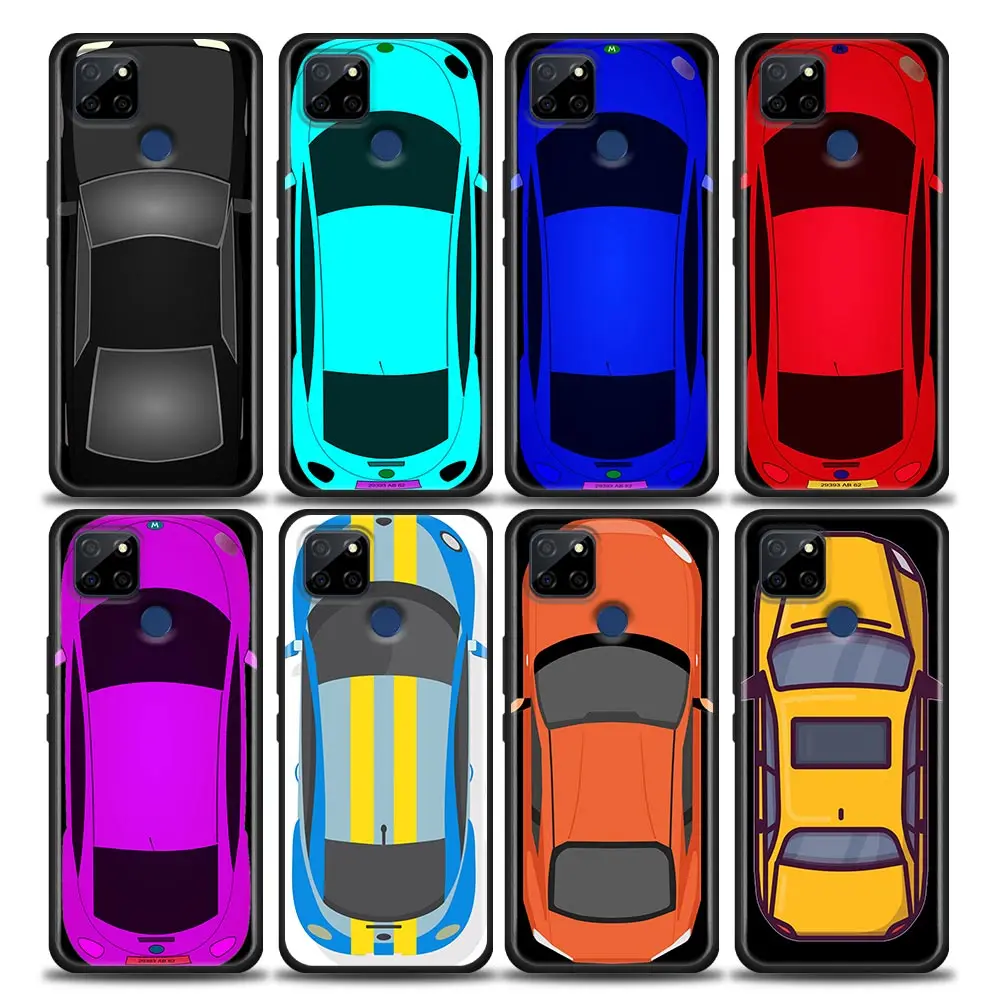 

Cartoon Model Of Sports Car Funda Case for Realme 5 6 7 7i 8 8i 9 C1 C2 C3 C21 C25 C15 C12 XT GT Master C35 Neo2 3 Pro Case Capa