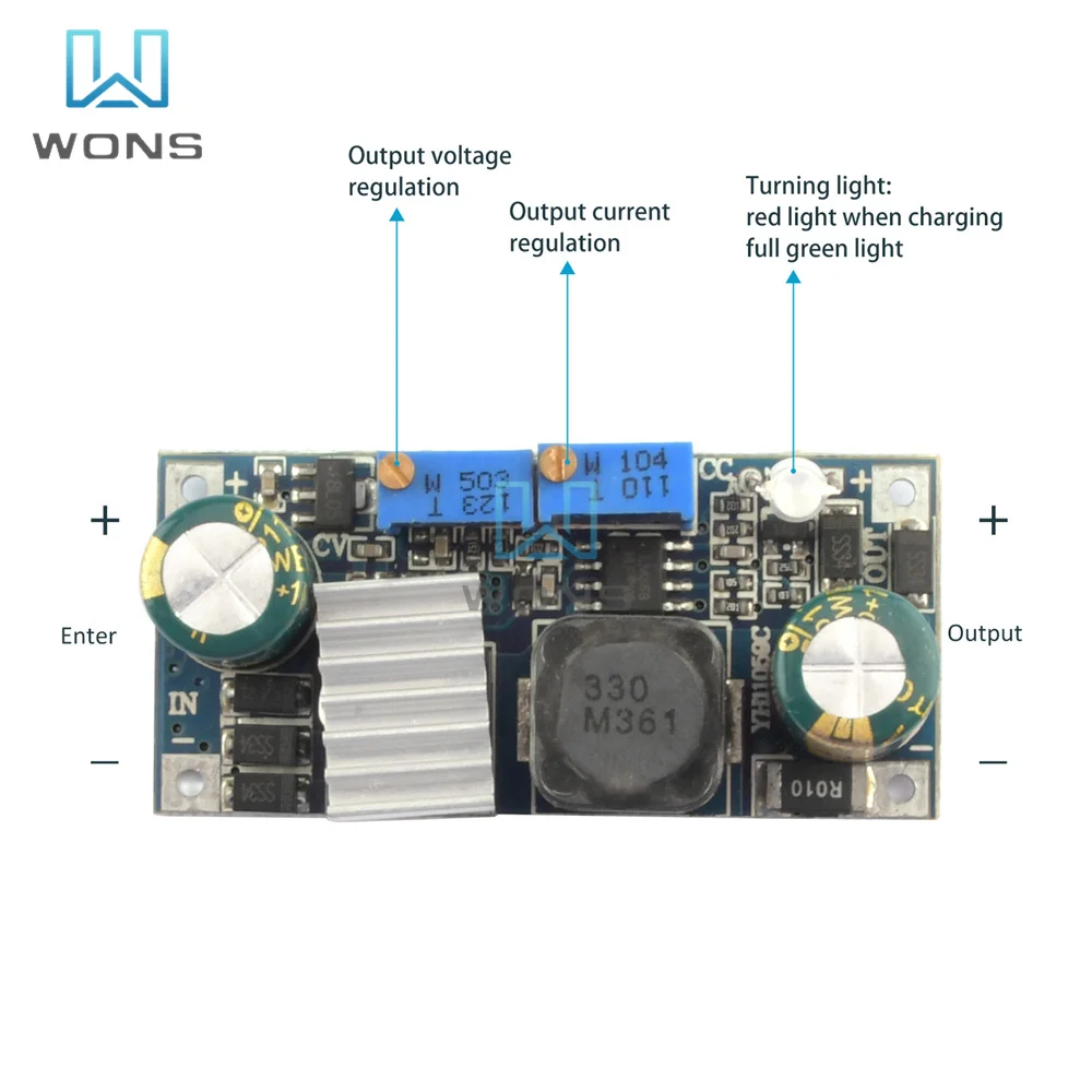 

DC-DC 5A Step Down CC CV Power Supply Module LED Driver Battery Charger Adjustable Buck Constant Current Voltage Board 12V