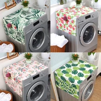 green leaf nordic washing machine cover tropical plant floral washing machine dust cover oven microwave refrigerator protector
