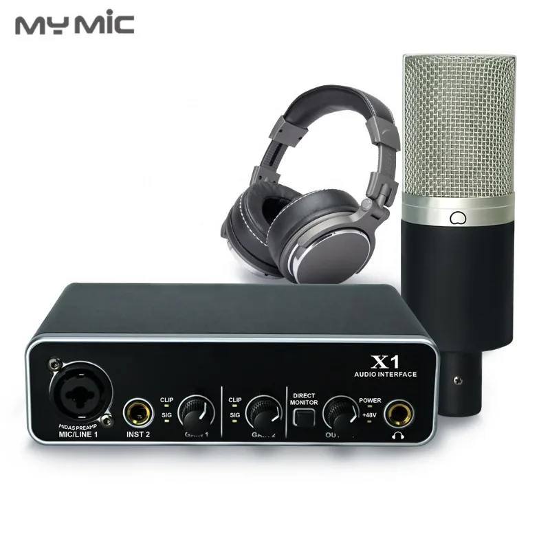 

Профессиональное студийное микрофонное оборудование MX3 с USB-монитором звуковой карты, наушники, конденсаторный микрофон для пения, записи голоса