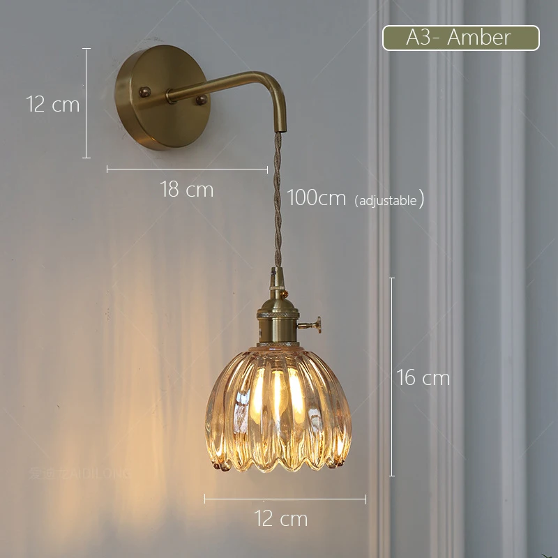 

Настенный светильник WGNUUC цветочный стеклянный