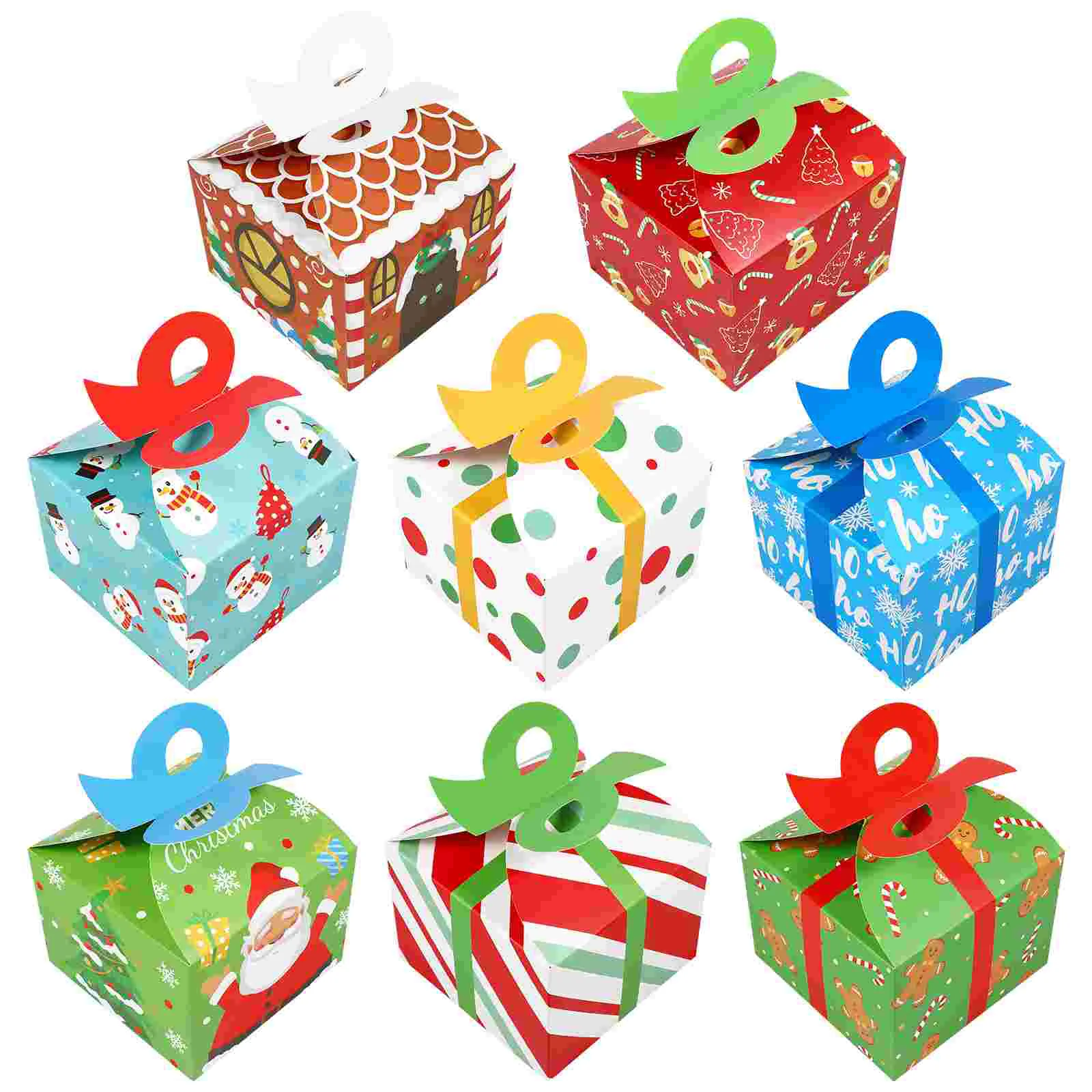 

Christmas Boxes Gift Candy Box Cookietreatparty Holders Snack Paperpouches Favors Goodie Cardboard Package Small Giving Pouch