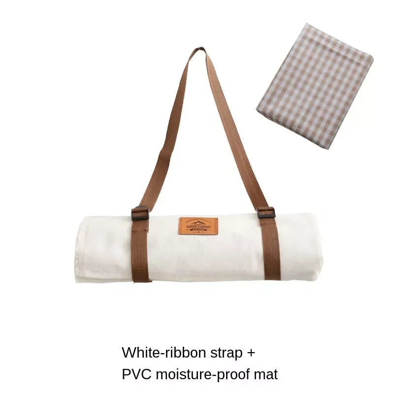 

NEW2023 Simple Outdoor Solid Color Canvas Picnic Mats -Slip Portable Camping Waterproof Durable Thickened Area Rugs