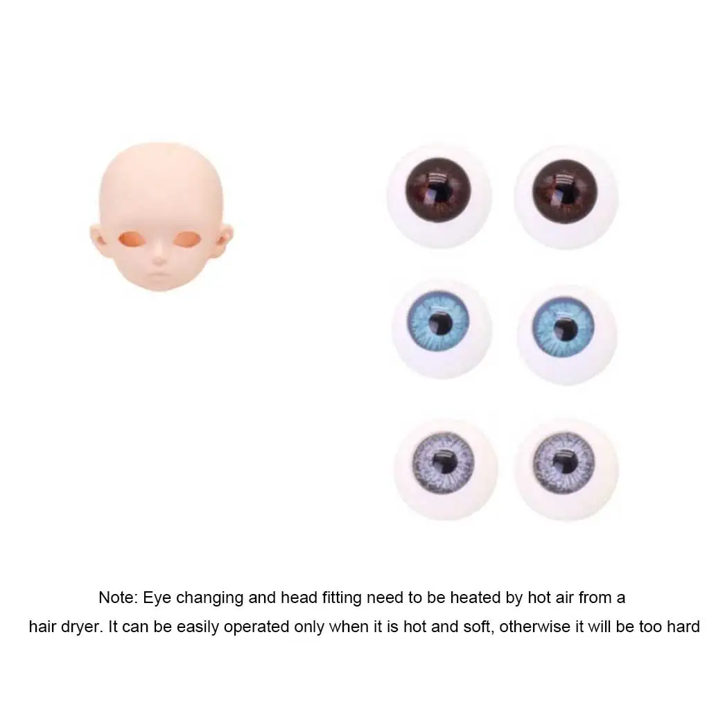 

3 пары кукольных голов Сменные глаза нормальная кожа макияж игрушки запасные части