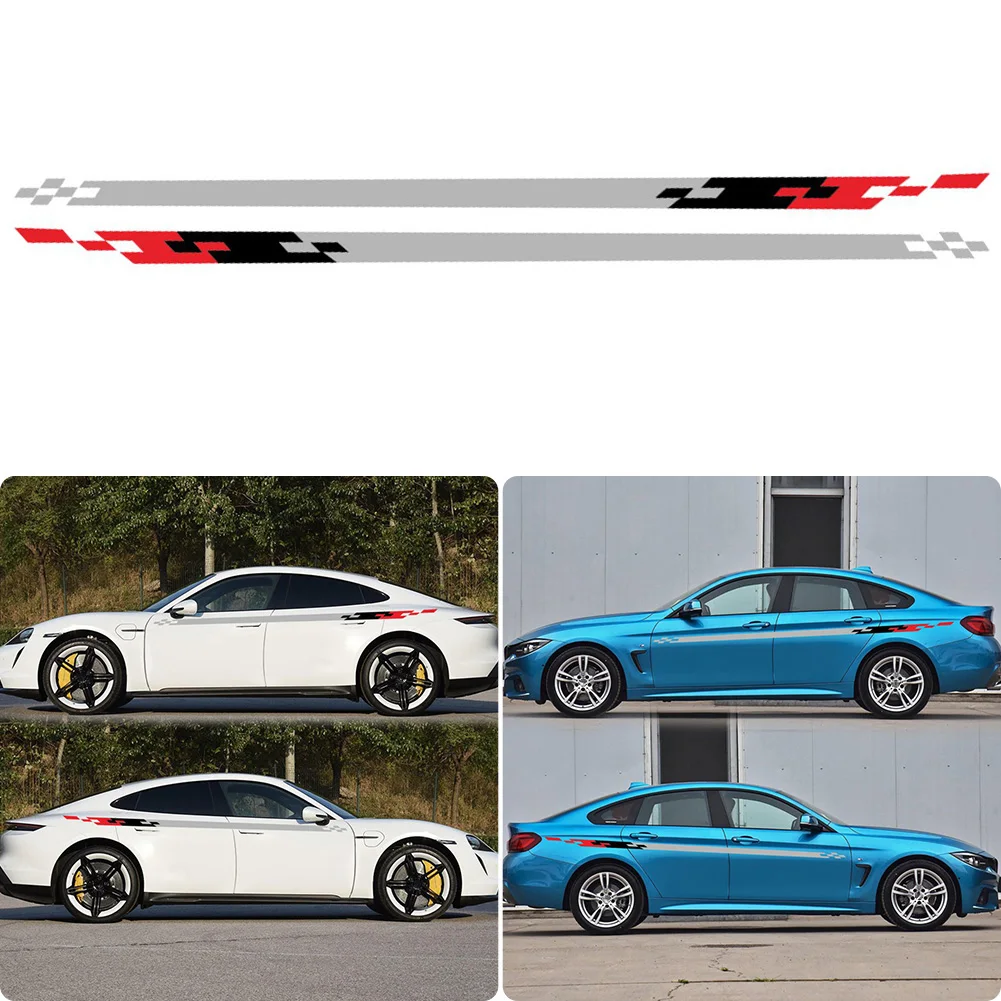 

280x7cm Car Decals Body Decoration Sticker Door Panel PVC Vinyl Graphic Stickers Car Styling 3 Color Decal for Car SUV Camper RV