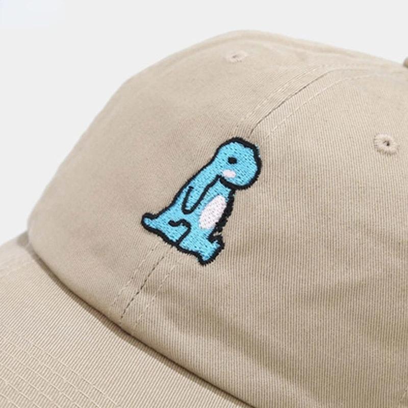 Бейсболка с вышивкой динозавра для мужчин и женщин хлопковая Регулируемая Кепка