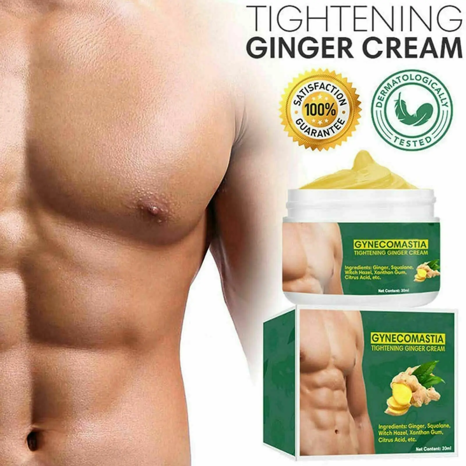 

Gynecomastia Tightening Ginger Cream,Stay In Shape
