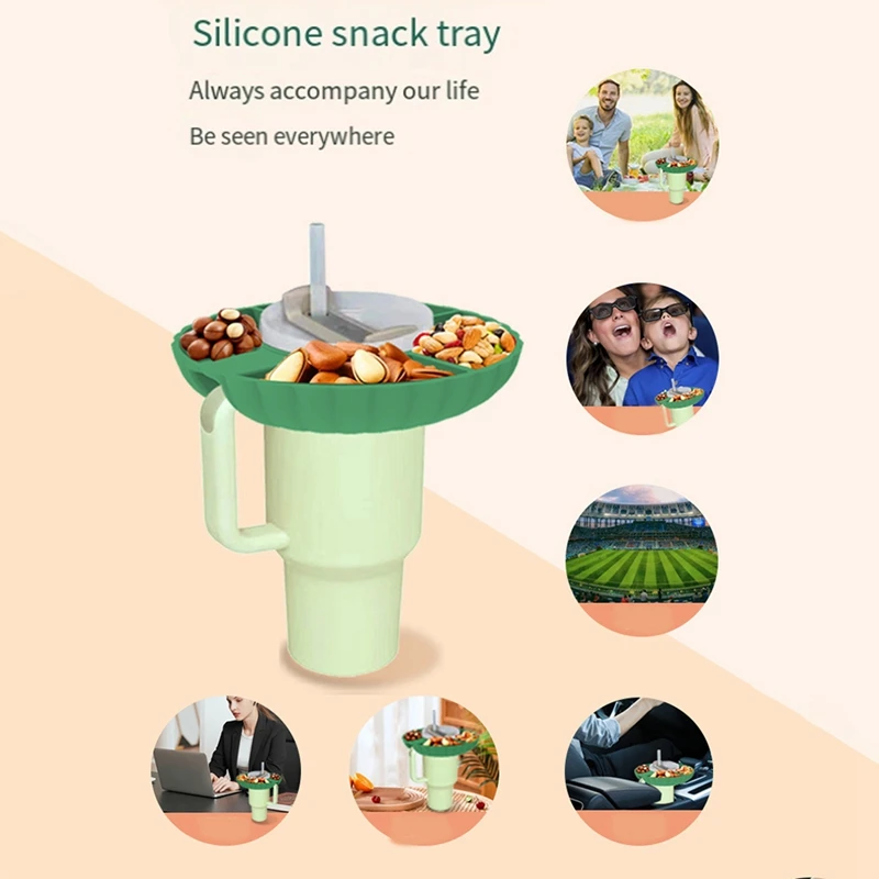 Силиконовый поднос для закусок чаша фруктов Кубка Стэнли совместимая с Кубком