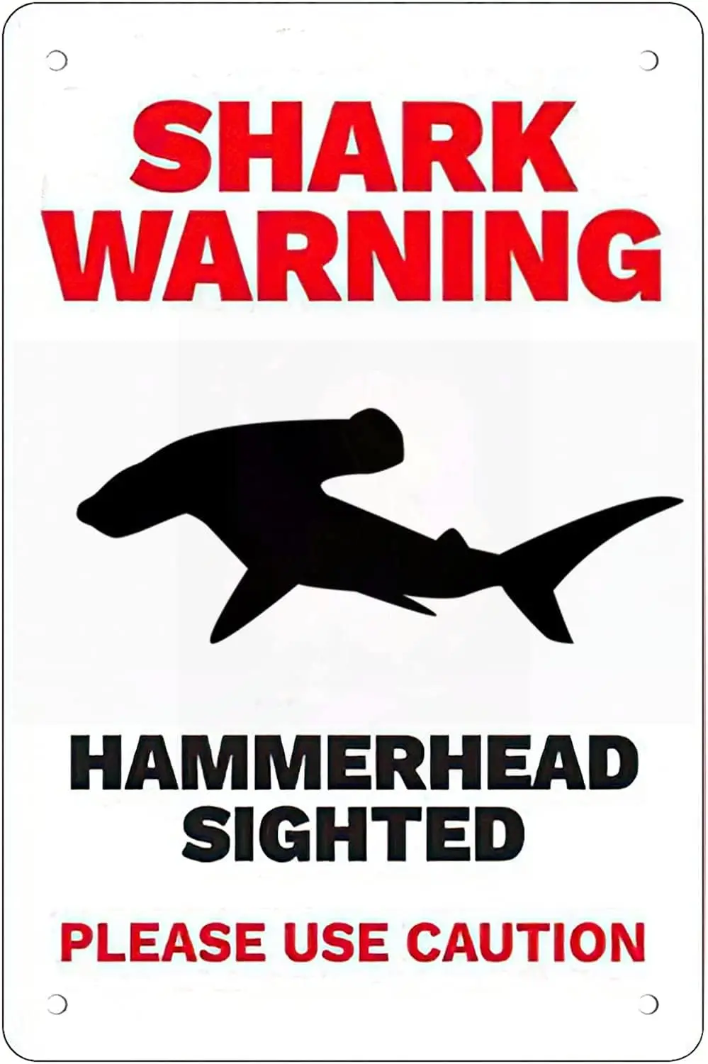 QIRIUS металлический знак с изображением акулы предупреждение прицелом молотка