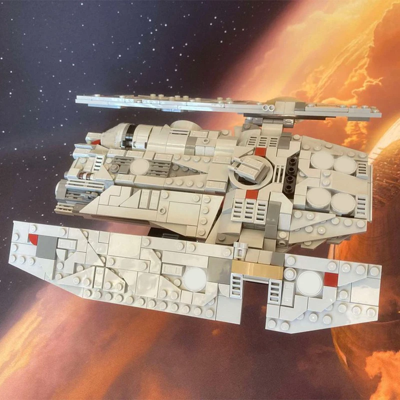 641 шт. Moc-75375 Звездная битва Fondor Haulcraft Falcon космический корабль строительные блоки
