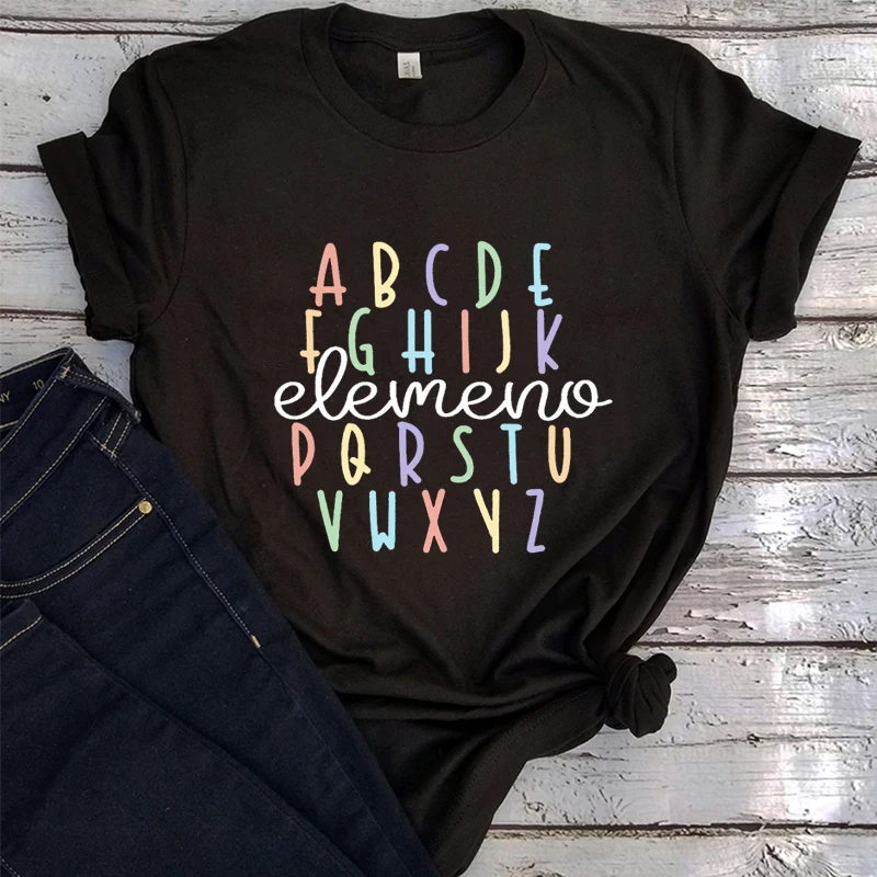 

Kindergarten Teacher Shirt Teacher Shirt ABC Shirt ABCDE Elemeno Shirt Preschool Teacher Shirt Alphabet Tops