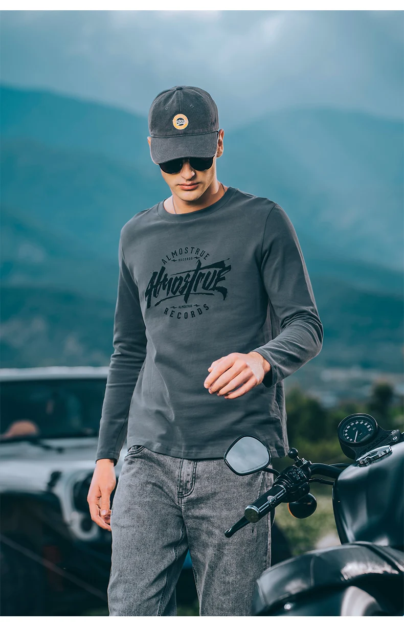 

Новинка Осень 2432, 2023, модная футболка с длинным рукавом и принтом в стиле ретро