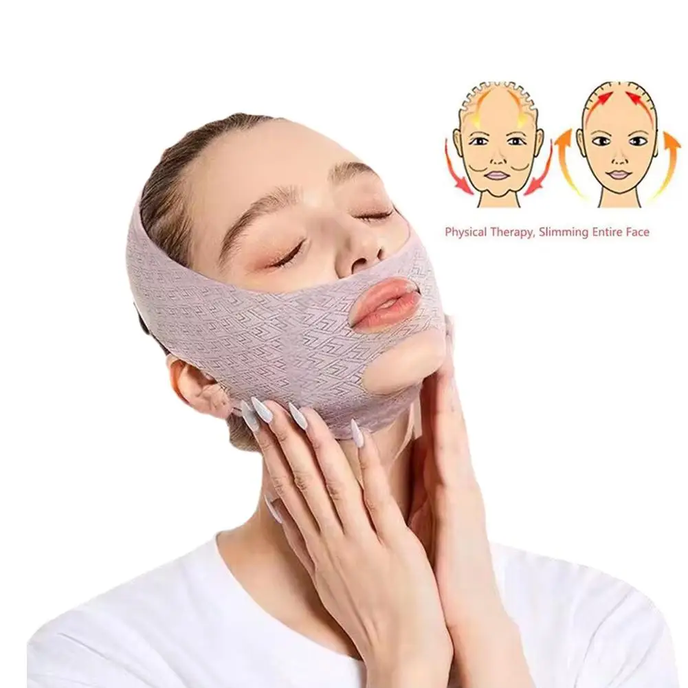 

Face Slimming Bandage Belt Chin Up V Line Cheek Neck Shaper Massage Strap Belt Lift Up Mask Beauty Face Sculpting Sleep Mask