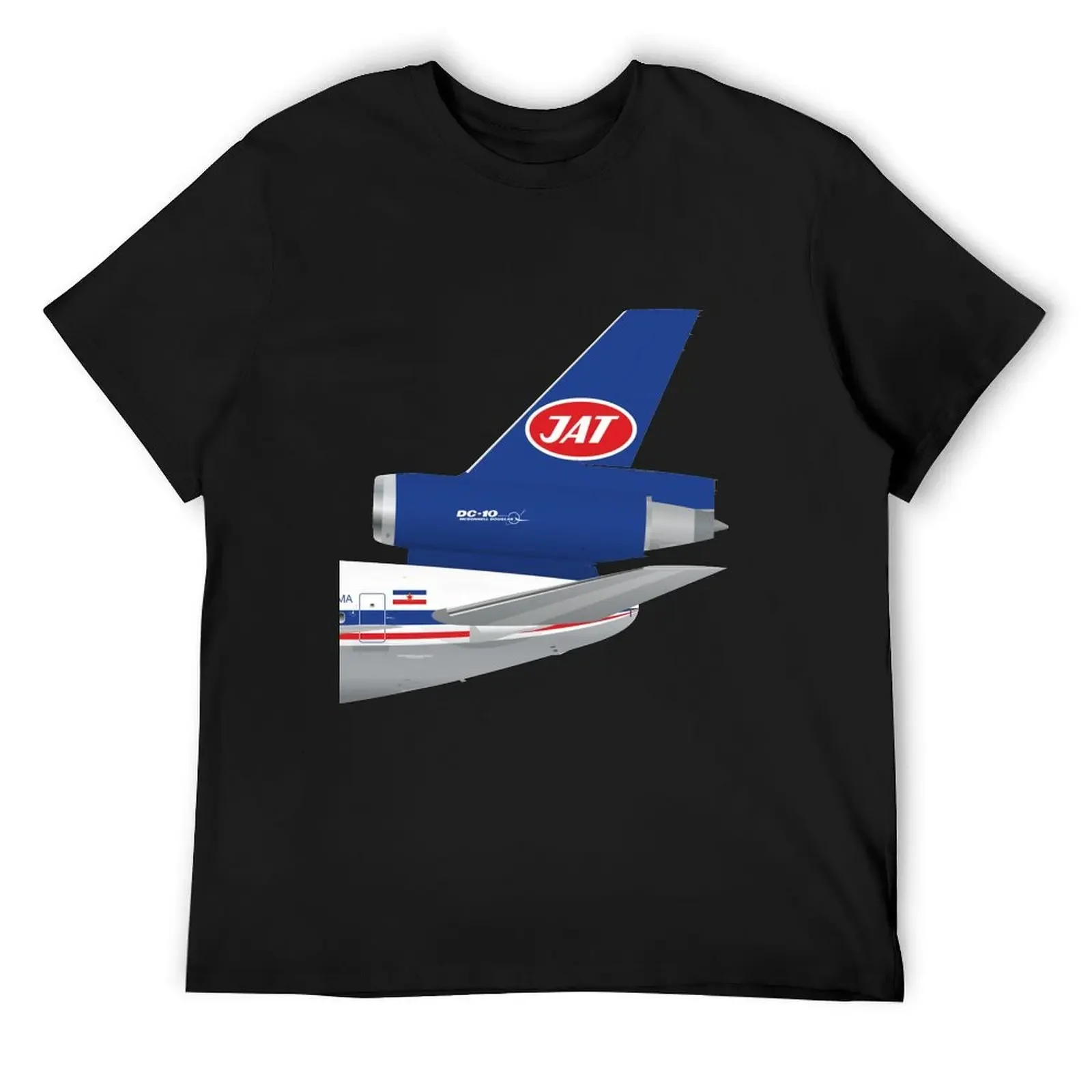 Фото Униформа Wings In Uniform - DC-10 - JAT Jugoslav Airlines, футболка 70-х годов, рубашка с аниме для мальчиков, забавные подарки с животным принтом, мужские однотонные футболки №1