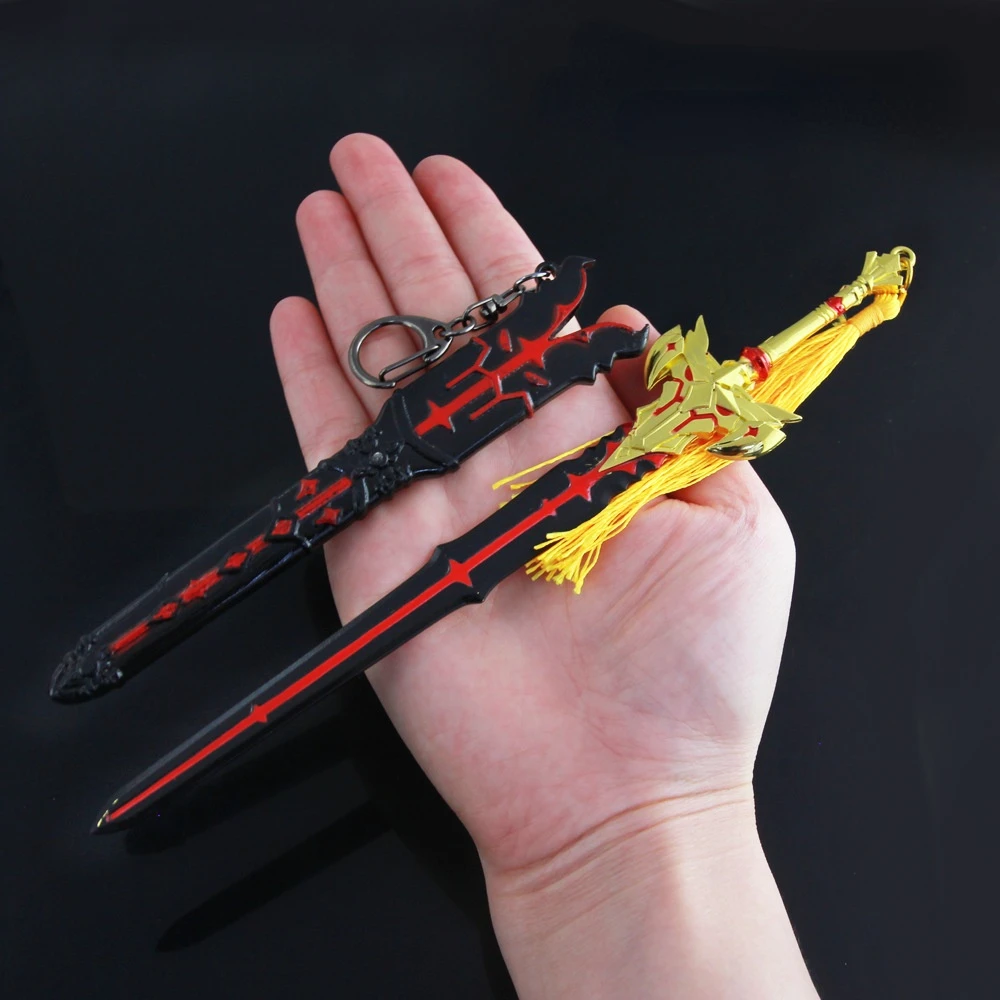 

Genshin Impact Jean Gunnhildr Weapon Keychain Black Sword Metal Keyring Key Chains for Men Women Bag Pendant Jewelry Gifts