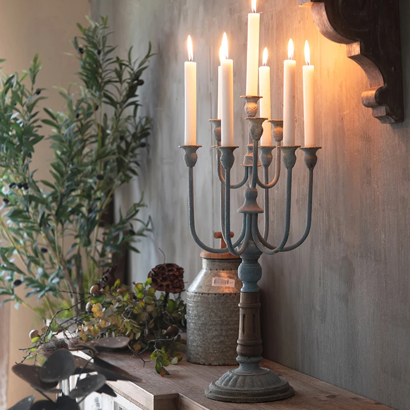

Nordic Room Candle Holders Vintage Table Centerpieces Tall Iron New Year Candle Holder Birthday Candelabros House Decor WSW35XP