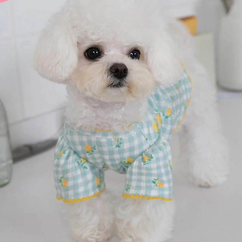Летняя рубашка для собак полосатая куртка одежда щенков костюмы маленьких
