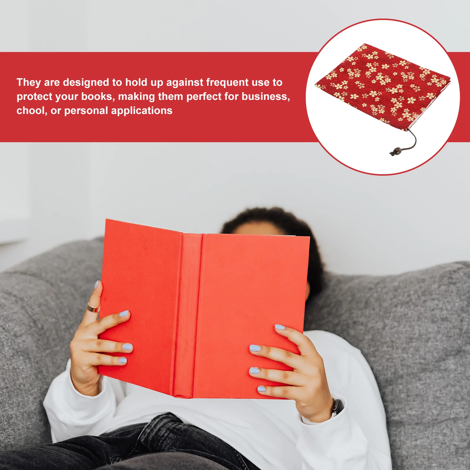 Защитный чехол-книжка из ткани с декоративным орнаментом