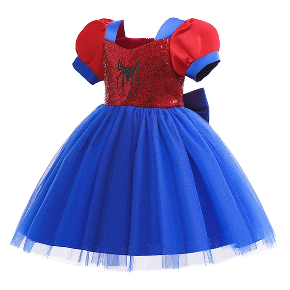 Платье принцессы для косплея Человек-паук подарок на день рождения маленьких