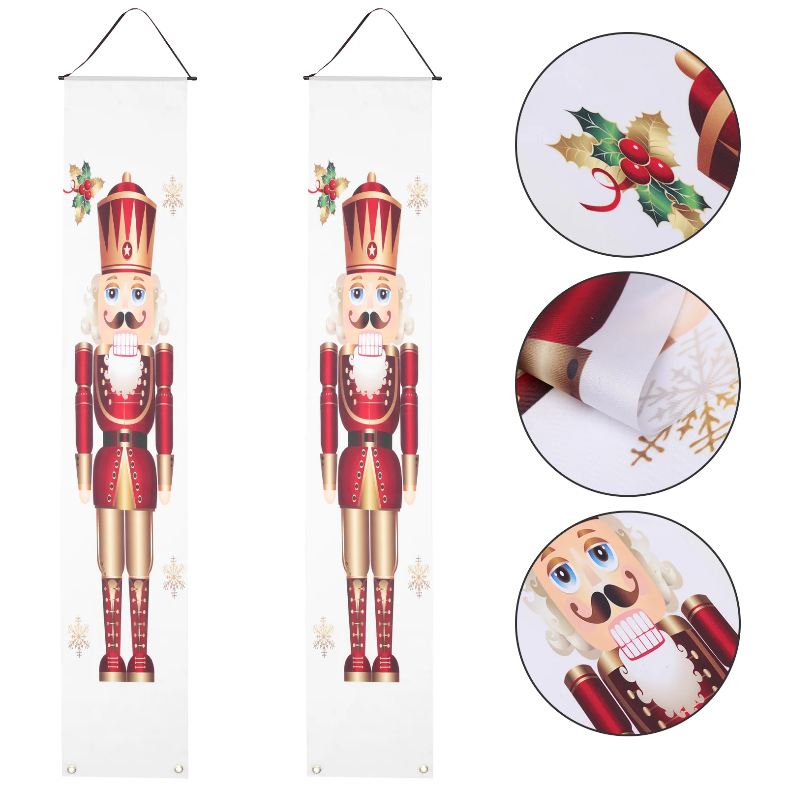 

Christmas Door Xmas Sign Porch Couplet Decoration Banner Nutcracker Hanging Party Front Welcome Signs Couplets Decor Ornaments