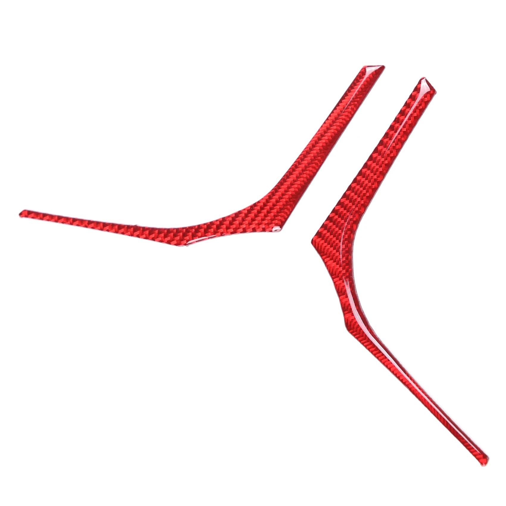 

Car Soft Carbon Fiber Steering Wheel Panel Cover Trim Stickers for-BMW Z4 G29 2017-2020 Red