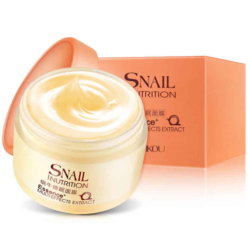 

LAIKOU Snail Sleeping Mask for Face Anti Wrinkle Anti Aging Snail Creams Reduce Freckles Acne treatment Spot Remover Face Mask