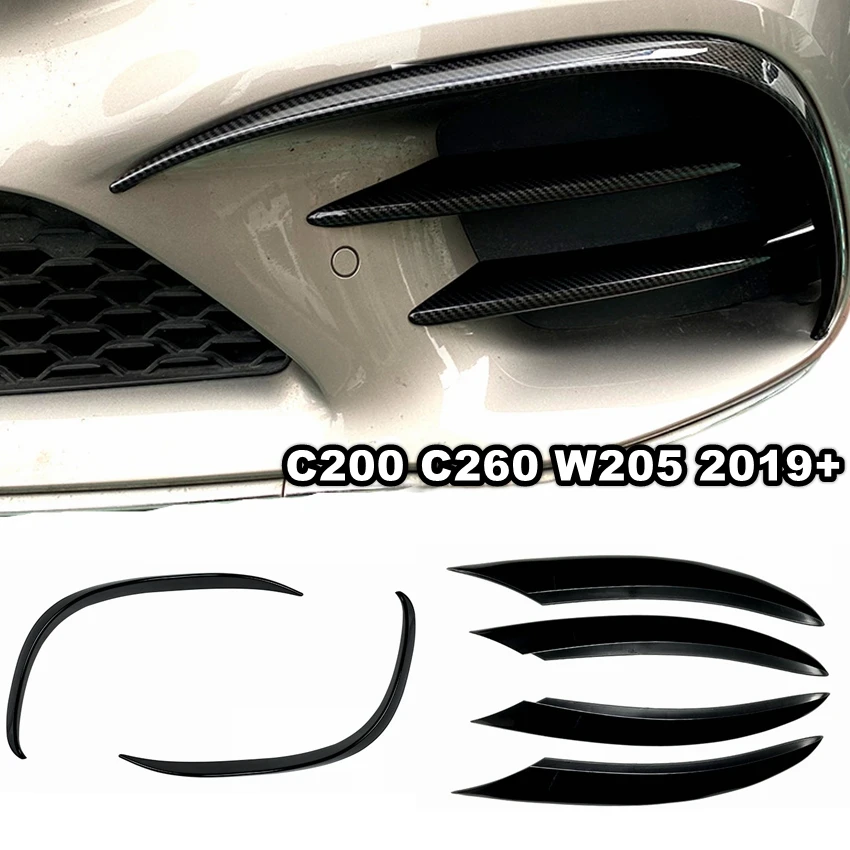

Новая передняя планка, передний воздушный нож, противотуманная фара, решетка радиатора, модификация отделки для Mercedes Benz C-Class C200 C260 W205 2019 2020 ...