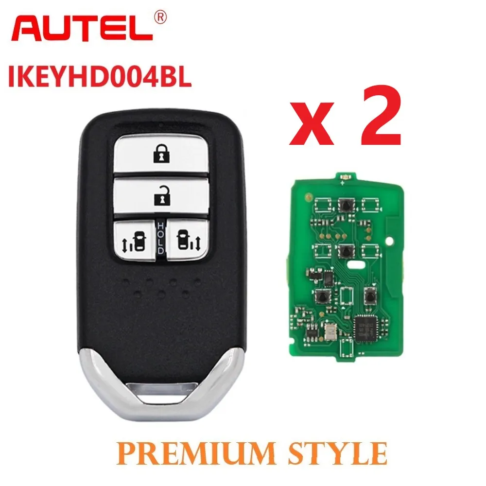 

2PCS Autel 4 Button IKEYHD004BL To Suit Honda Style Universal Smart Remote