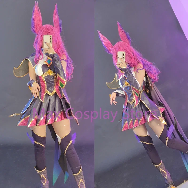 Wby2 Cos Star Guardian Xayah Косплей Костюм Игра Костюмы на Хэллоуин для женщин наряд