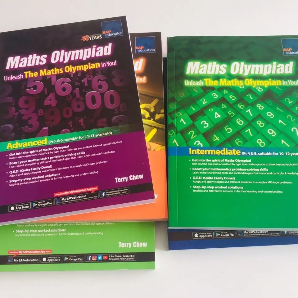 SAP Maths Olympiad Primary School Mathematical Thinking Training Exercise 5 Books English Math Questions Children's Intelligence enlarge