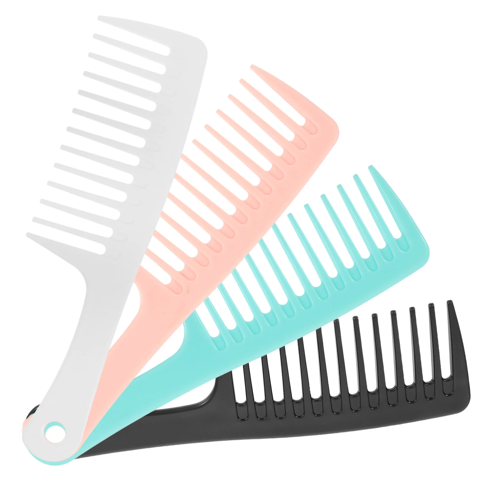 

4pcs Hairdressing Combs Wide Tooth Comb Smooth Hair Comb Hair Stylish Comb